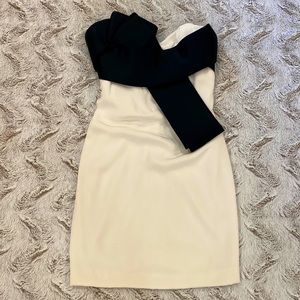 Marchesa Notte Cocktail Strapless Dress. Silk